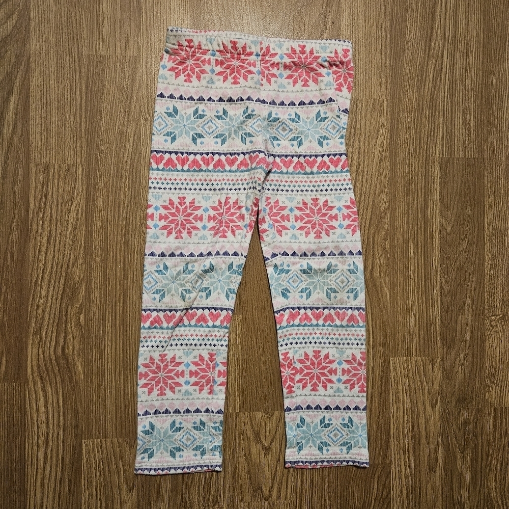 Carter's Festive Patterned Leggings - Pink, Blue, White